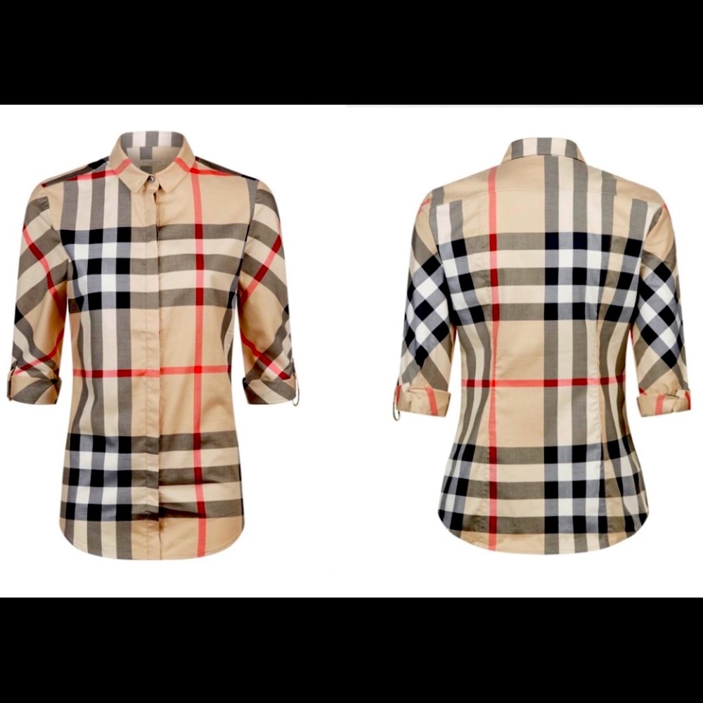 Womens BURBERRY classic checkered shirt.